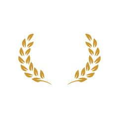  laurel vector logo design, icon, laurel symbol that can be edited according to your wishes

