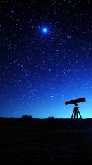 Naklejka premium Night sky view through a telescope