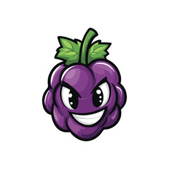 mascot grape cute vector design