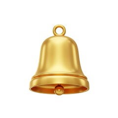 3D Shiny Golden Christmas Bell
