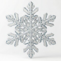 3D Shiny Crystal Snowflake Design