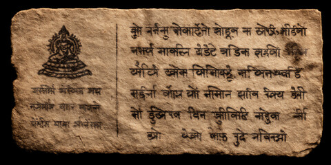 Fototapeta premium intricate jain manuscript with calligraphy