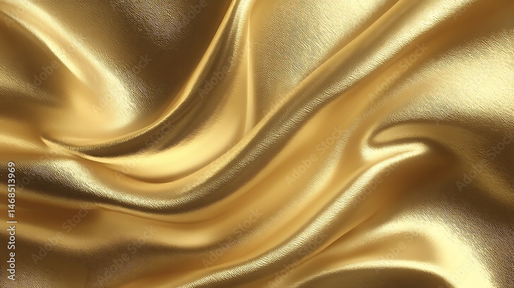Aufkleber Elegant shiny gold texture with a smooth surface and metallic sheen, creating a luxurious backdrop for creative projects