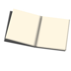 blank notebook isolated on white