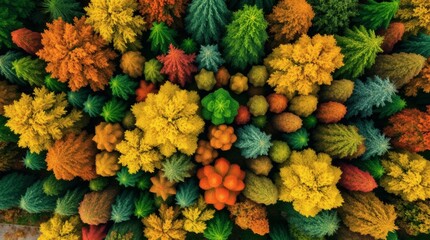 Fototapeta premium abstract fractal colorful forest background.