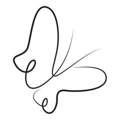 butterfly icon doodle transparent background