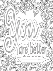 Stress Relief Coloring Pages - Adult. Motivational Swear Words Coloring Pages.
