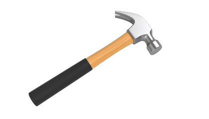 Classic hammer with sturdy wooden handle, essential tool for building and repair
