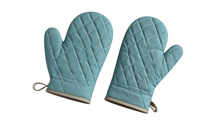 Stylish red oven mitts on a festive plaid background, essential kitchen accessories for safe and comfortable cooking