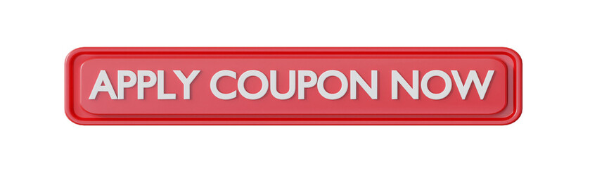 3D Apply Coupon Now Red Button