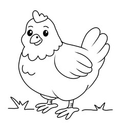 chicken ilustrasi for coloring vook kids
