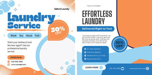 Effortless Laundry Service 30% Off - Wash, Dry, Fold & More!