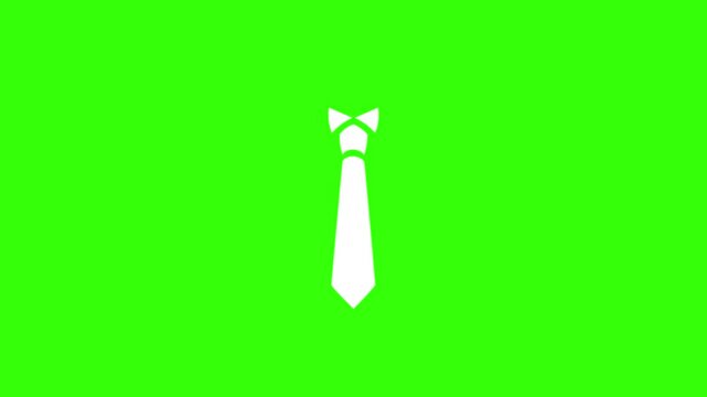 tie green scren animated tie father tie men's office work tie 4k looping green screen croma editable
