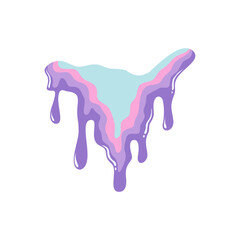 Creamy Melted Effect. Pastel Abstract Vector Illustration