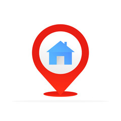 house location icon, colored flat vector. modern and minimalist design.