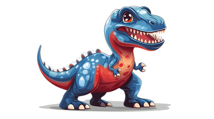 Obraz premium Colorful cartoon cute dinosaur pictures