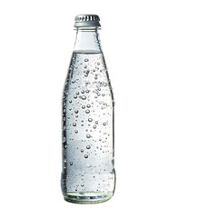 Sparkling water bottle isolated on a transparent background