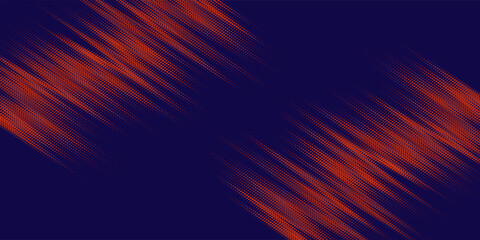 Abstract speed lines style orange color halftone banner design template. Vector illustration. modern