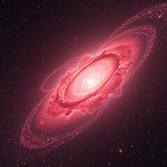 Naklejka premium A surreal infrared close-up of a galaxy in infrared tones, depicting stormy skies