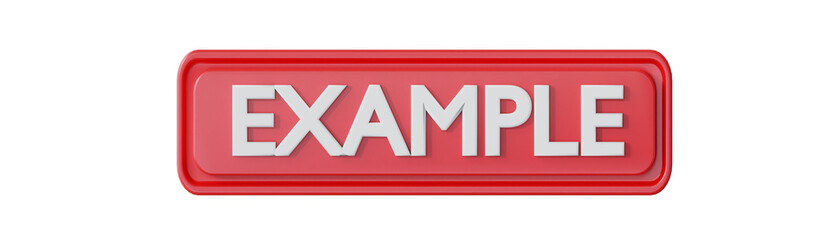 3D Example Red Button