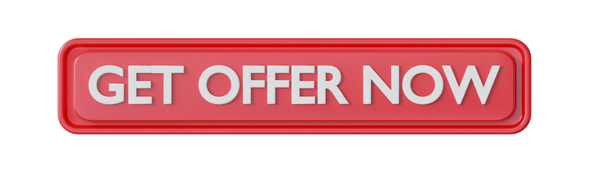 3D Get Offer Now Red Button