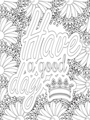 Stress Relief Coloring Pages - Adult. Motivational Swear Words Coloring Pages.
