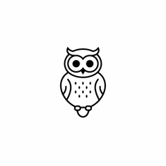 Minimalist Owl Illustration for Design and Crafts