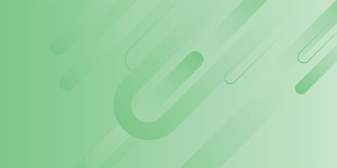 White abstract wide banner background with green geometric shapes. Minimal geometric. Modern futuristic concept. Suit for cover, header, business, presentation.