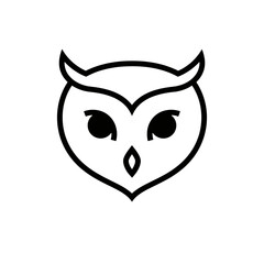 Minimalist Owl Icon: Sleek Line Art for Diverse Applications