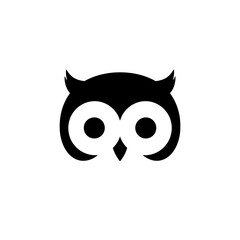 Minimalist Owl Icon - Smart and Wise Design