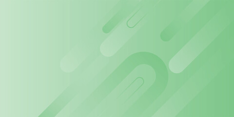 White abstract wide banner background with green geometric shapes. Minimal geometric. Modern futuristic concept. Suit for cover, header, business, presentation.