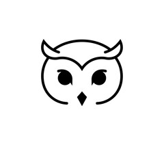 Minimalist Owl Icon: Wise and Simple Design