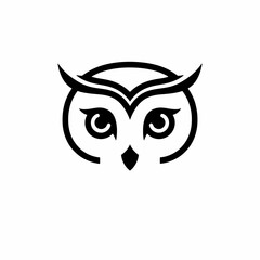 Minimalist Owl Icon: Wisdom and Night