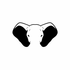Fototapeta premium Elephant Icon: Minimalist Wildlife Symbol
