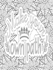 Stress Relief Coloring Pages - Adult. Motivational Swear Words Coloring Pages.