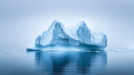 Majestic Iceberg in Arctic Waters: A Serene Glacial Landscape