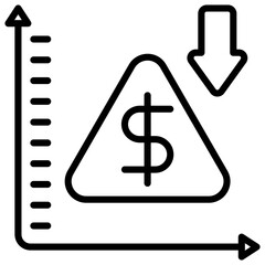 Stagflation Outline Icon
