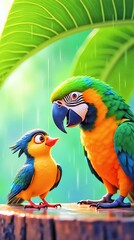 blue and yellow macaw