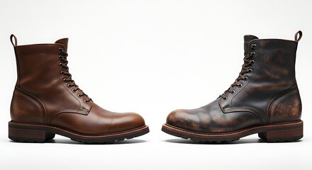 New and Worn Leather Boot