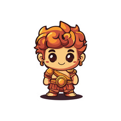 cute mascot male tribe vector design