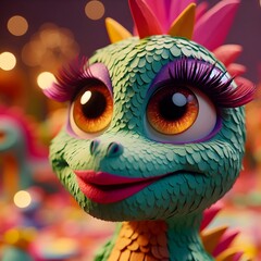 Dinosaurias Glam: Fiesta Jurásica de Colores