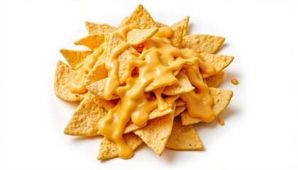 Fototapeta premium Scrumptious naitos with cheese and sauce, a delicious snack or appetizer delicious