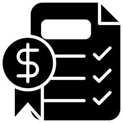 Fiscal Policy Glyph Icon