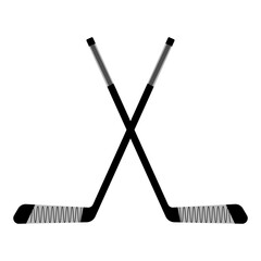 Crossed Hockey Sticks Vector Design for Ice Hocky