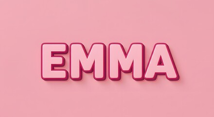 Emma Text on Pink Background