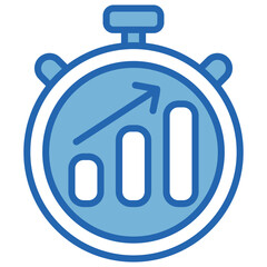 Productivity Blue White Icon