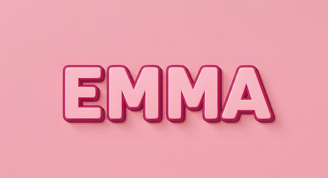 Emma Text on Pink Background