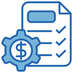 Monetary Policy Blue White Icon