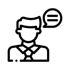 business person line icon