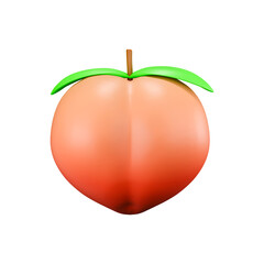 Ripe Peach Illustration